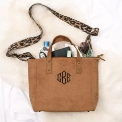Monogrammed Crossbody Purse -Fashion Clothing Store vxi leopard suede monogrammed crossbody purse with accessories
