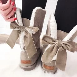 Monogrammed Sherpa Tie Booties 21 Monogrammed Sherpa Tie Booties -Fashion Clothing Store vzw sherpa booties with bows in back
