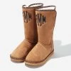 Monogrammed Sherpa Booties