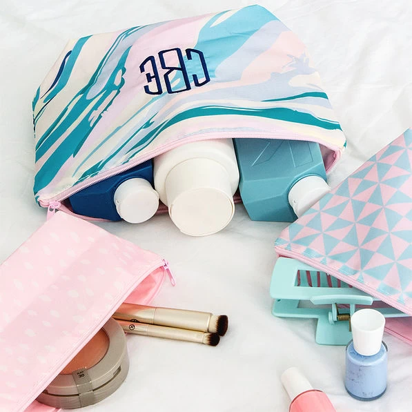 Monogrammed Packable Cosmetic Bags 5 Monogrammed Packable Cosmetic Bags - Image 5