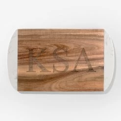 Monogrammed Marble Cutting Board