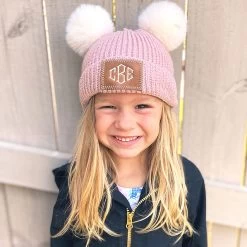 Monogrammed Kids Pom Pom Beanie 10 Monogrammed Kids Pom Pom Beanie -Fashion Clothing Store wJF pom pom beanie on little girl