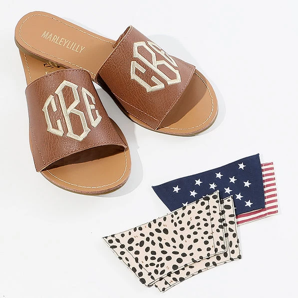 Monogrammed Slide Sandal Set 2 Monogrammed Slide Sandal Set - Image 2