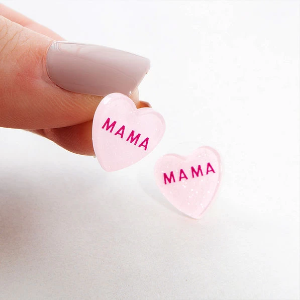 Mama Heart Earrings 4 Mama Heart Earrings - Image 4
