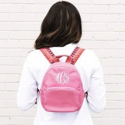 Monogrammed Classic Mini Backpack 13 Monogrammed Classic Mini Backpack -Fashion Clothing Store wbs girl wearing rose classic mini backpack