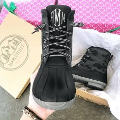 Monogrammed Camo Duck Boots 11 Monogrammed Camo Duck Boots -Fashion Clothing Store wuz black camo duck boots selfie