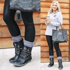 Monogrammed Camo Duck Boots 8 Monogrammed Camo Duck Boots -Fashion Clothing Store wuz camo duck boots split with pullover sweatshirt