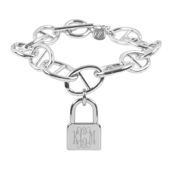 Monogrammed Lock Chain Bracelet 1 Monogrammed Lock Chain Bracelet