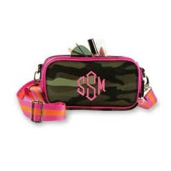 Monogrammed Neoprene Crossbody Camera Bag