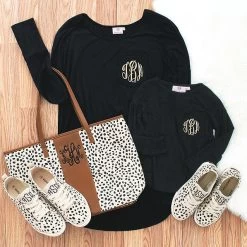 Monogrammed Kids Tunic Shirt -Fashion Clothing Store y0f mom and me leopard sneakers outfits new