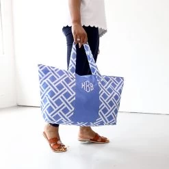 Monogrammed Packable Weekend Duffel Bag 15 Monogrammed Packable Weekend Duffel Bag -Fashion Clothing Store yLC packable duffel in blue lattice in hand