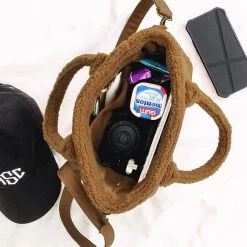 Monogrammed Sherpa Crossbody Bag -Fashion Clothing Store yS5 inside of sherpa crossbody bag