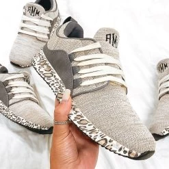 Monogrammed Youth Leopard Bottom Sneakers -Fashion Clothing Store z3G faded leopard bottom sneakers mom and me