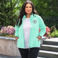 Monogrammed Lightweight Rain Jacket